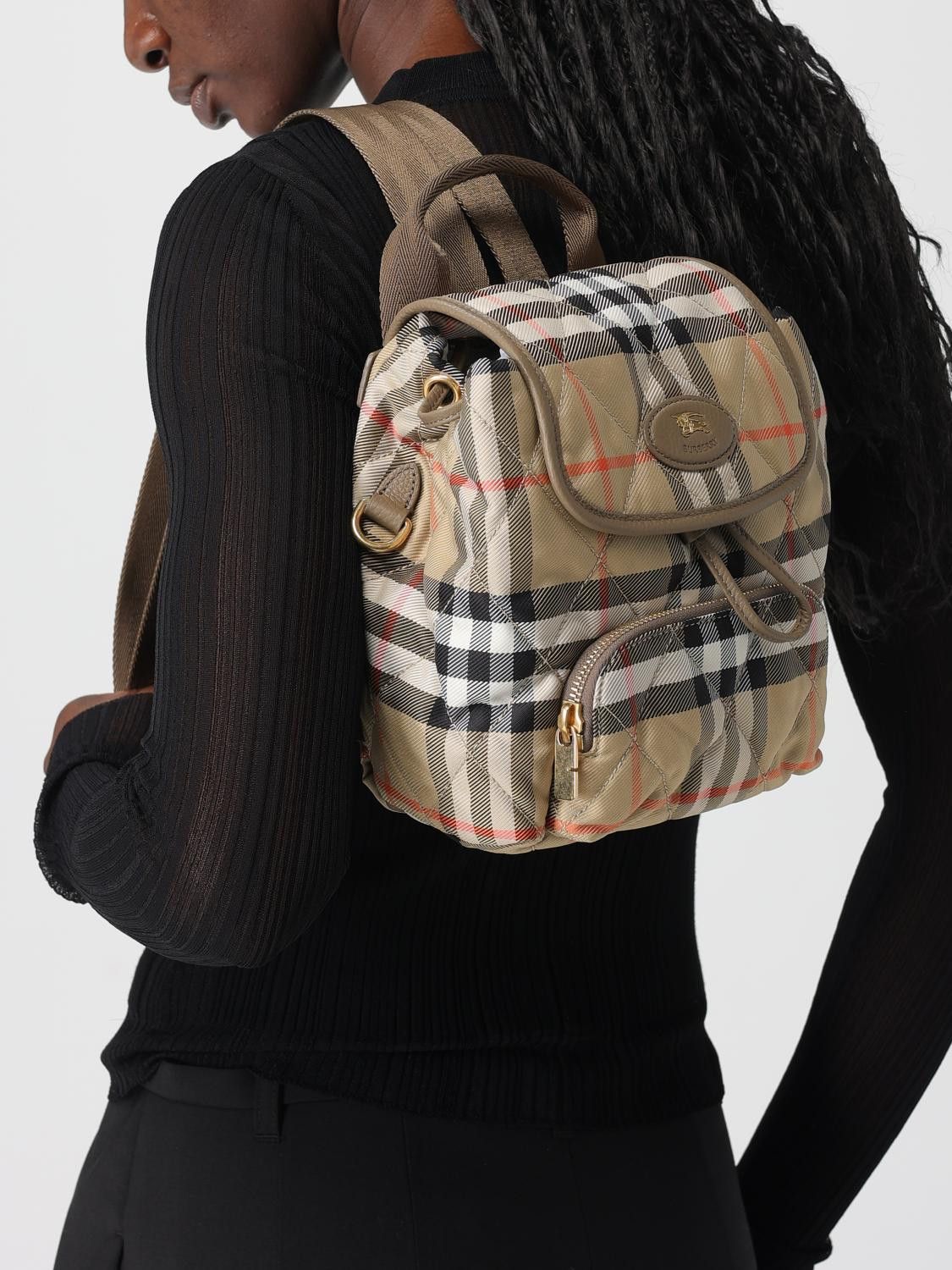 Burberry Burberry Backpack Woman Beige Size ONE SIZE - 2 Thumbnail