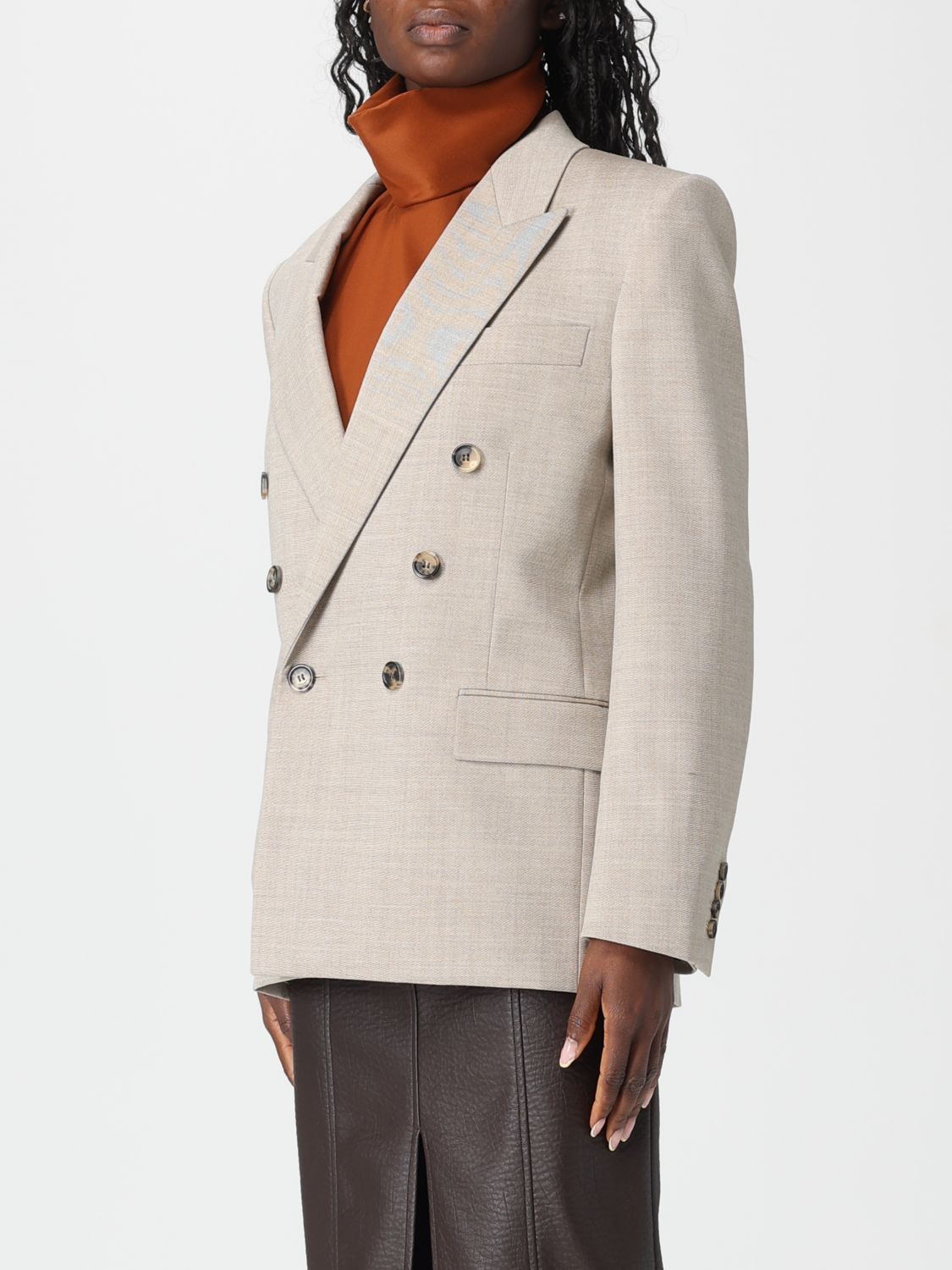 Saint Laurent Paris Saint Laurent Jacket Woman Beige Size XXS / US 00 / IT 34 - 4 Thumbnail