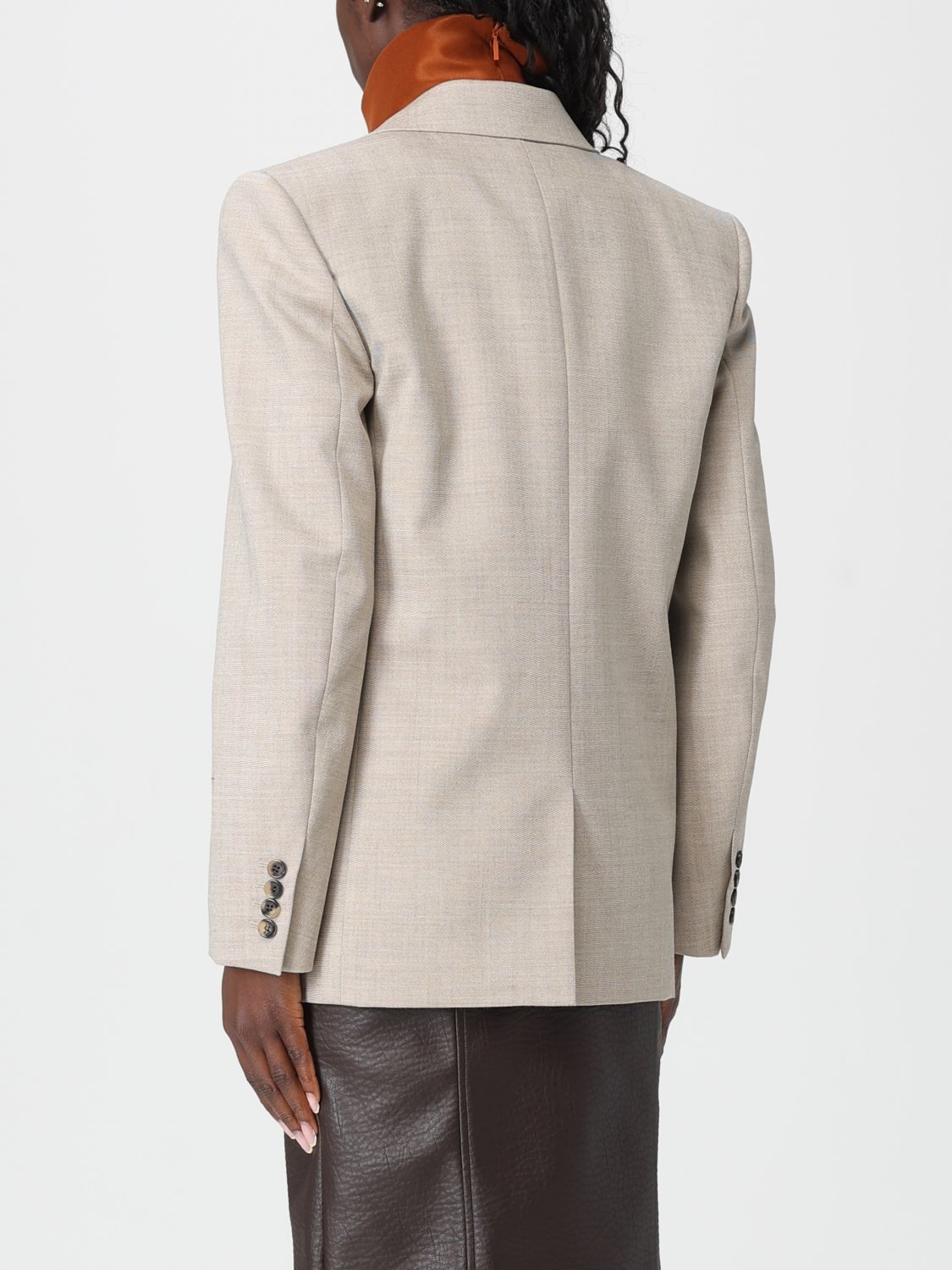 Saint Laurent Paris Saint Laurent Jacket Woman Beige Size XXS / US 00 / IT 34 - 3 Thumbnail