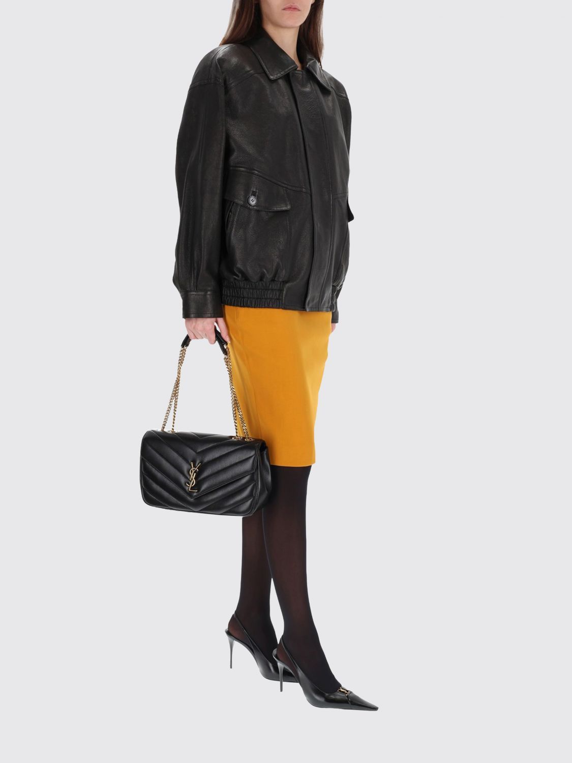 Saint Laurent Paris Saint Laurent Skirt Woman Ocher Size 26" / US 2 / IT 38 - 2 Thumbnail