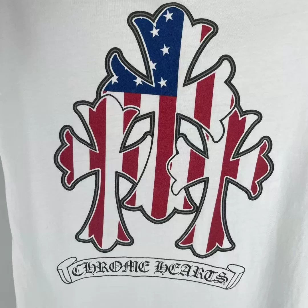 Chrome Hearts Chrome Hearts White Cross Scroll Short Sleeve Size US S / EU 44-46 / 1 - 3 Thumbnail