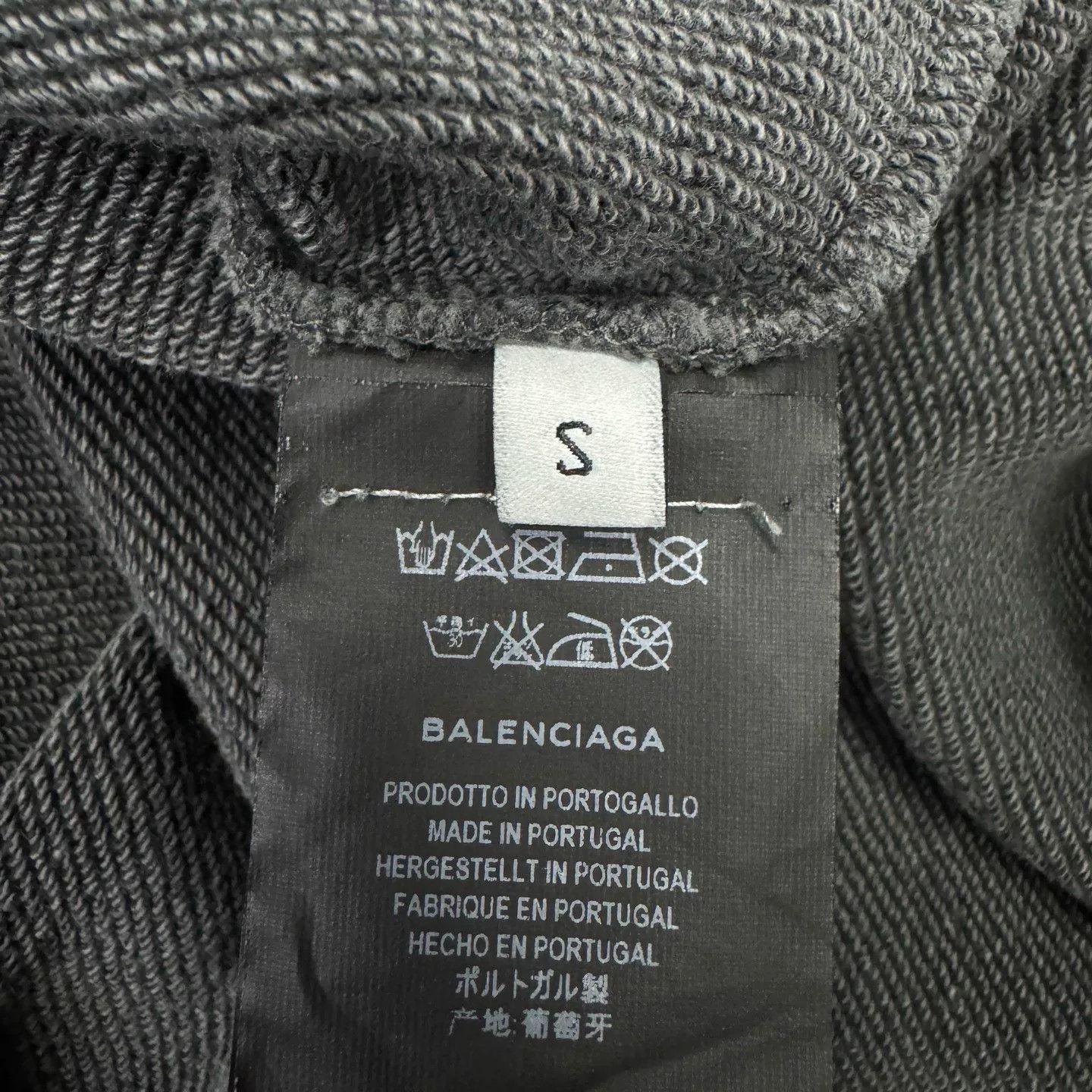 Balenciaga Balenciaga Washed Black Hoodie Size US S / EU 44-46 / 1 - 4 Thumbnail