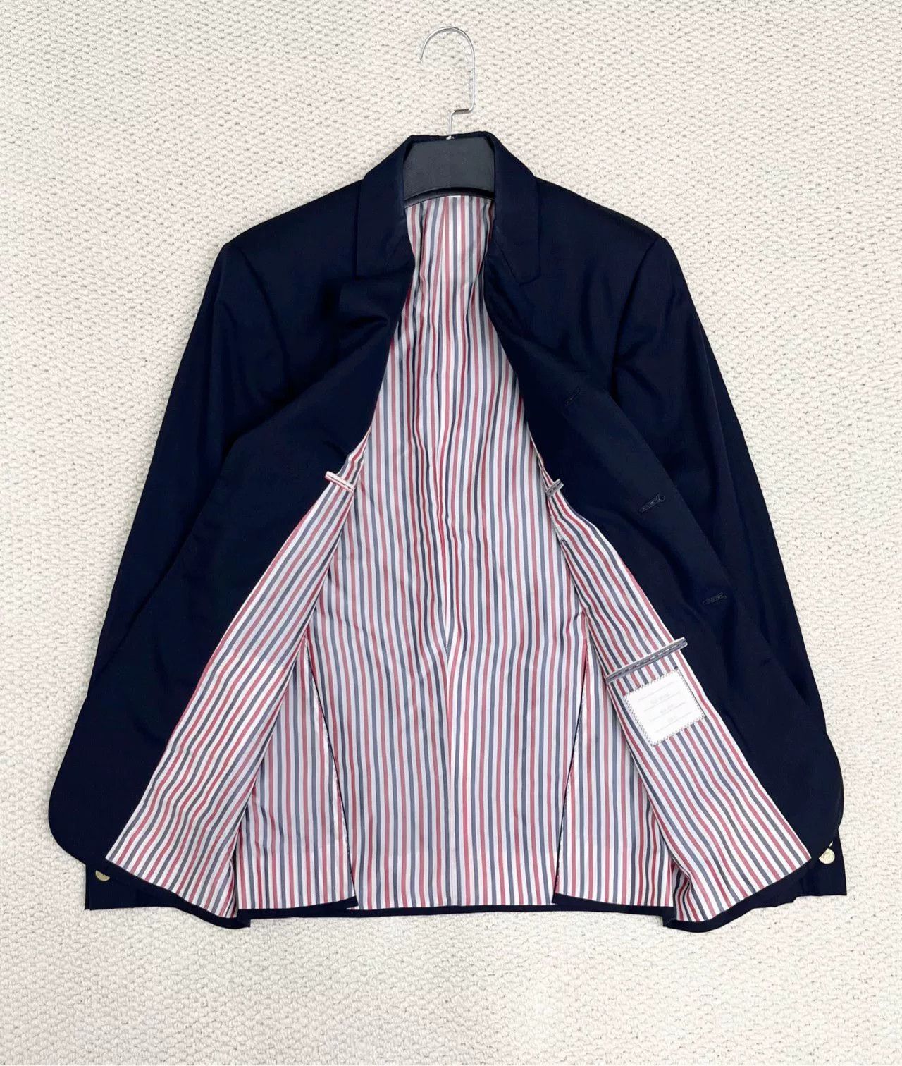 Thom Browne Thom Browne Navy Anchor Button Blazer Size US M / EU 48-50 / 2 - 7 Thumbnail