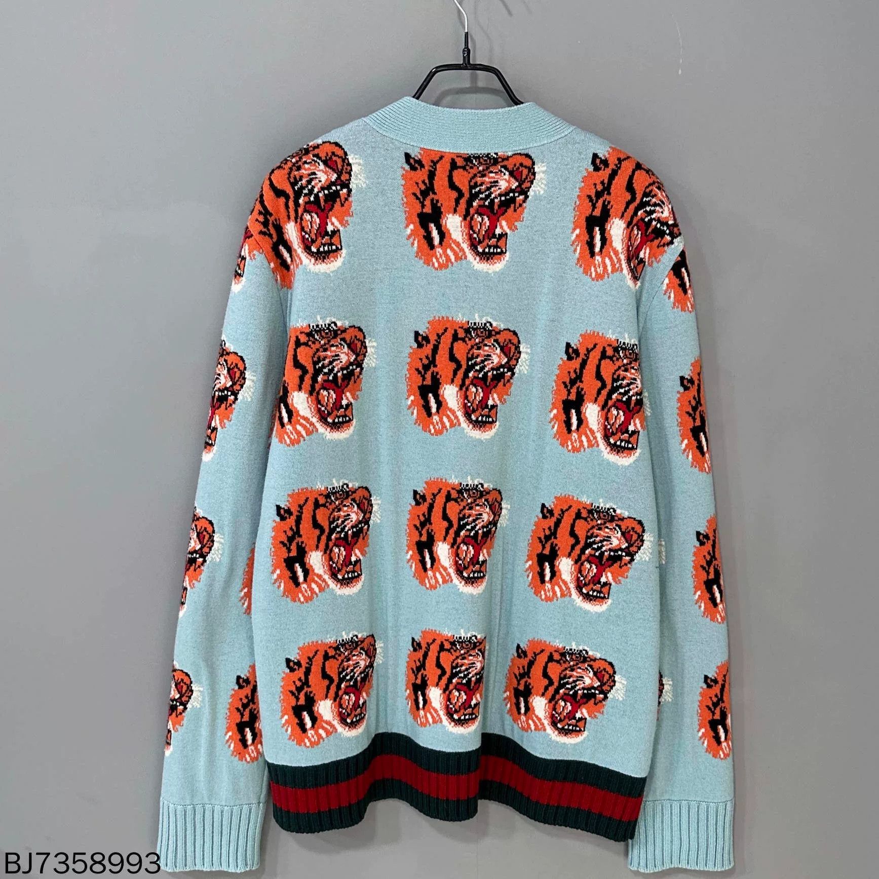 Gucci Blue Tiger Logo Cardigan GUCCI Size US XXL / EU 58 / 5 - 3 Thumbnail