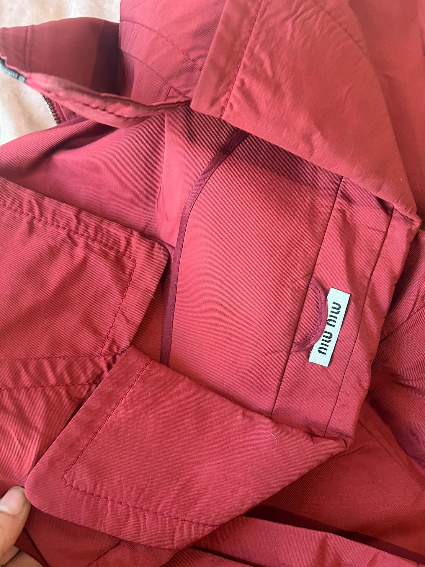 Miu Miu miu miu dark red trench coat, size xs Size US XS / EU 42 / 0 - 5 Thumbnail