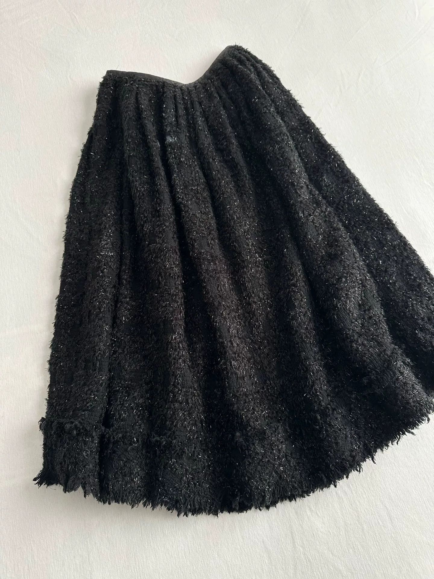 Junya Watanabe elegant black fringe skirt by Junya Watanabe Size US 32 / EU 48 - 2 Thumbnail