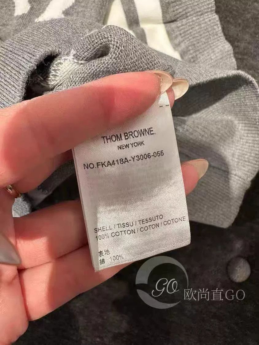 Thom Browne gray anchor pattern short sleeve knit shirt Size US M / EU 48-50 / 2 - 5 Thumbnail