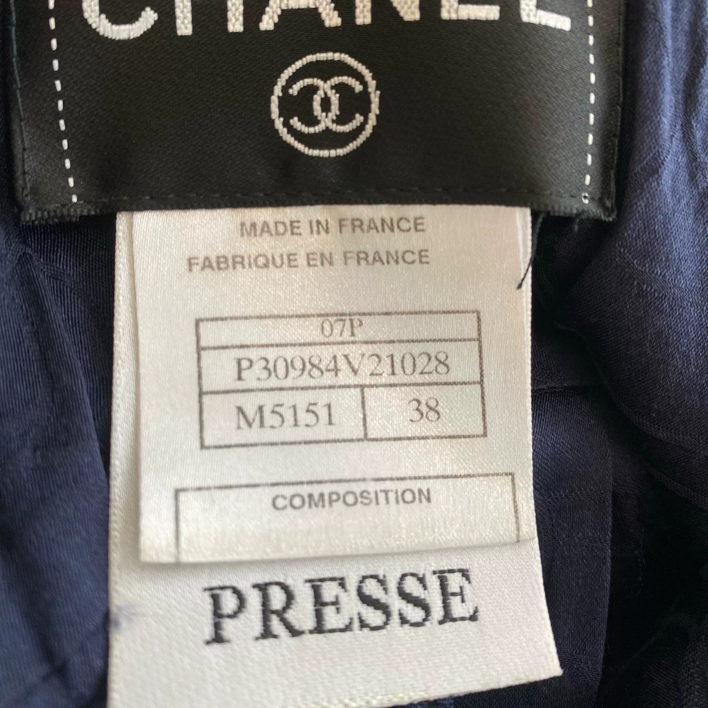 Chanel Chanel Cotton Twill Slip Dress in Navy Size US M / EU 48-50 / 2 - 4 Thumbnail