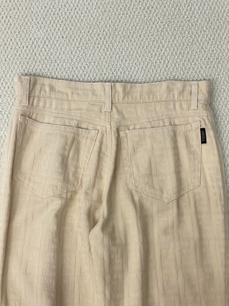 Fendi Fendi Beige All-over Print Casual Pants Size US 29 - 4 Thumbnail