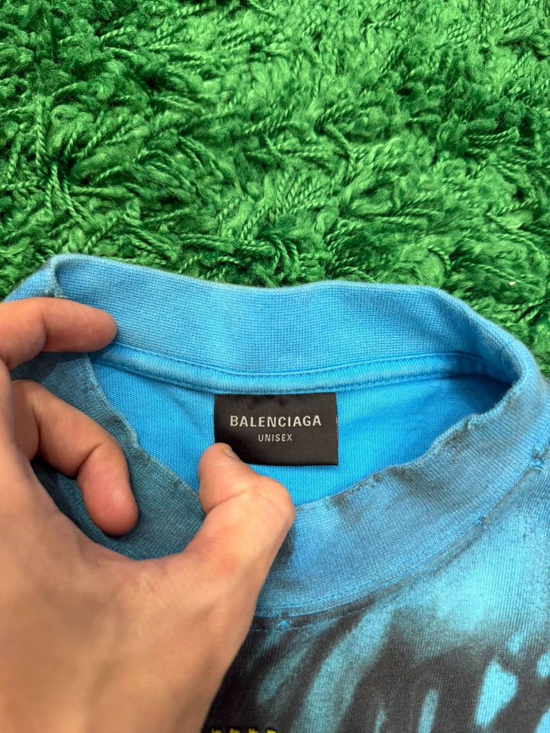 Balenciaga Balenciaga Blue Manchester United Graffiti Tee Size US S / EU 44-46 / 1 - 3 Thumbnail