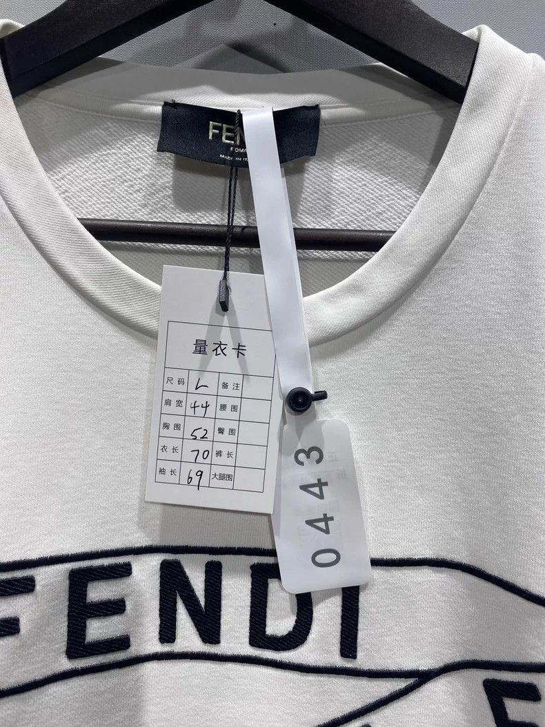 Fendi Fendi Logo Embroidered Stripe Sweatshirt Size US L / EU 52-54 / 3 - 6 Thumbnail