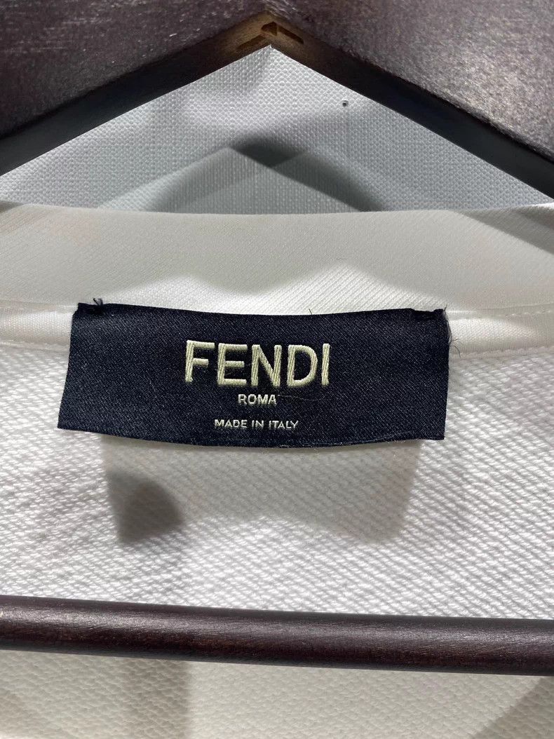 Fendi Fendi Logo Embroidered Stripe Sweatshirt Size US L / EU 52-54 / 3 - 3 Thumbnail