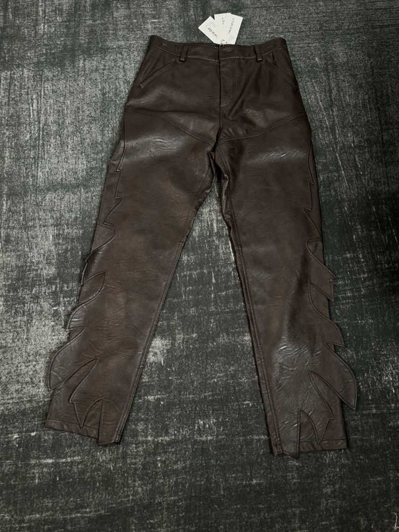 Yohji Yamamoto Yproject Flame Leather Pants M Size US 38 / EU 54 - 2 Thumbnail
