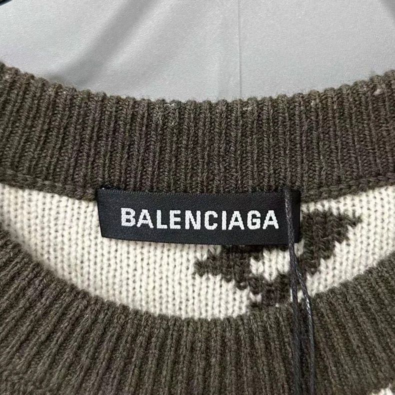 Balenciaga Balenciaga Brown Knit Logo Sweater Size US S / EU 44-46 / 1 - 6 Thumbnail