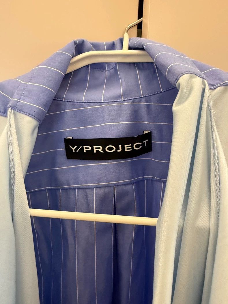 Yohji Yamamoto Yproject Blue Striped Oversize Shirt Size US S / EU 44-46 / 1 - 3 Thumbnail