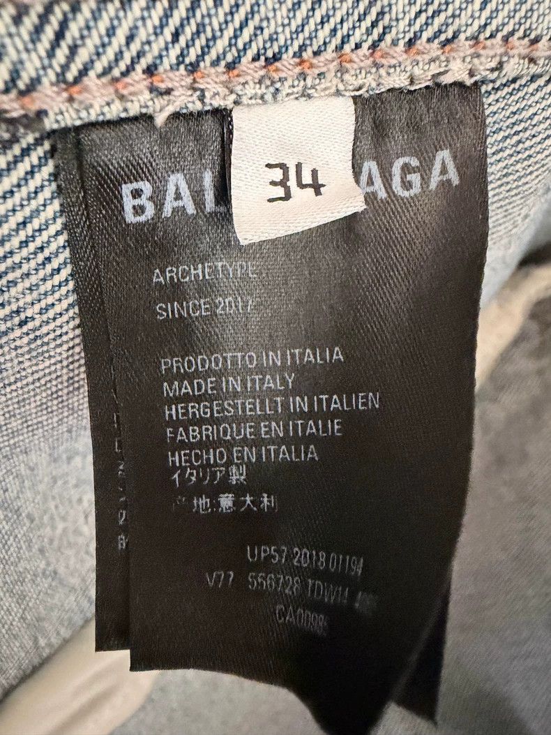Balenciaga Balenciaga Embroidered Logo Denim Jacket Size US XS / EU 42 / 0 - 4 Thumbnail