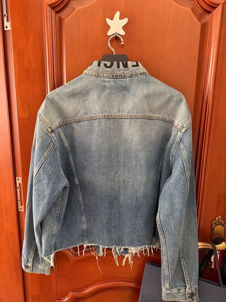 Balenciaga Balenciaga Embroidered Logo Denim Jacket Size US XS / EU 42 / 0 - 2 Thumbnail