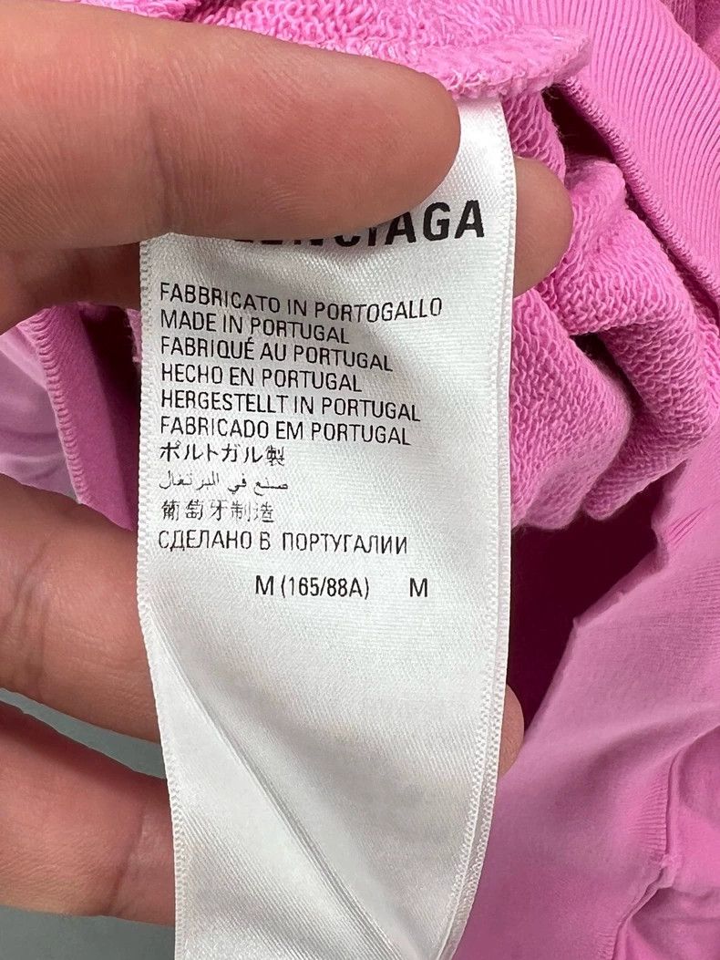 Balenciaga Balenciaga Pink Logo Hooded Sweatshirt Size US M / EU 48-50 / 2 - 6 Thumbnail