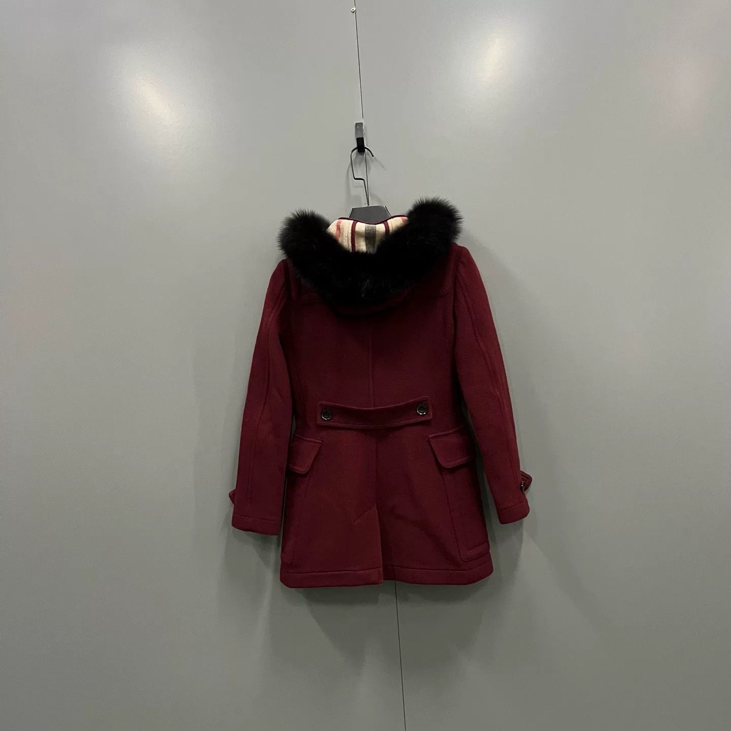 Burberry Burberry Burgundy Toggle Coat Size 34 Size US XS / EU 42 / 0 - 2 Thumbnail
