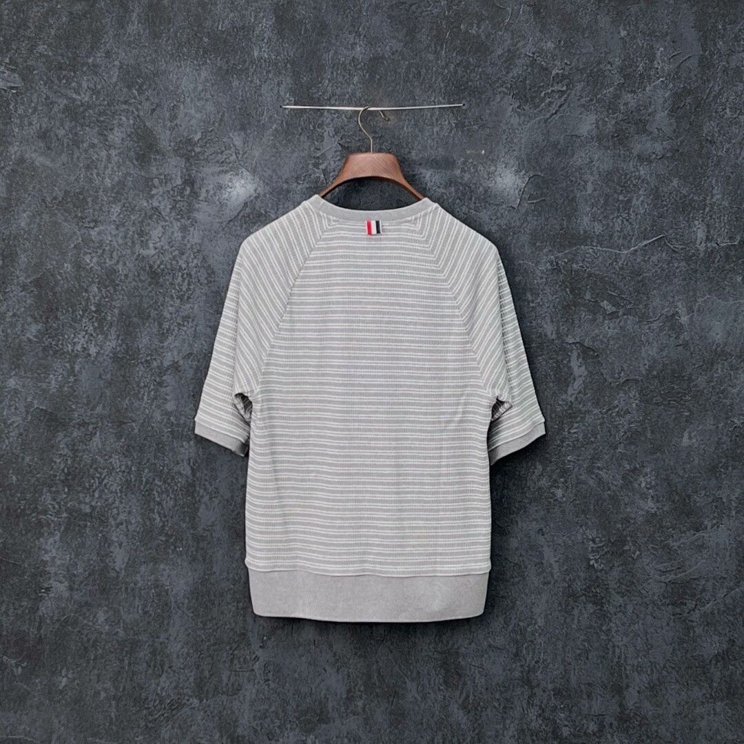 Thom Browne thom browne classic striped cotton t-shirt Size US M / EU 48-50 / 2 - 2 Thumbnail