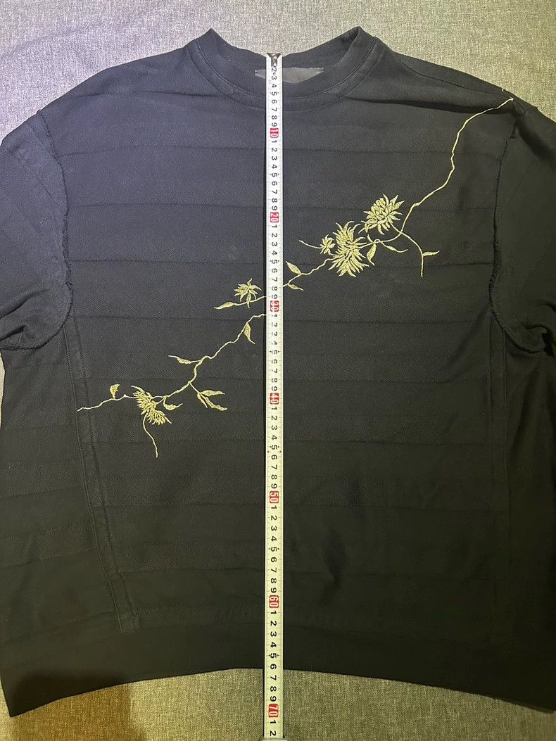 Haider Ackermann Haider Ackermann Black Floral Embroidered Sweatshirt Size US XS / EU 42 / 0 - 4 Thumbnail