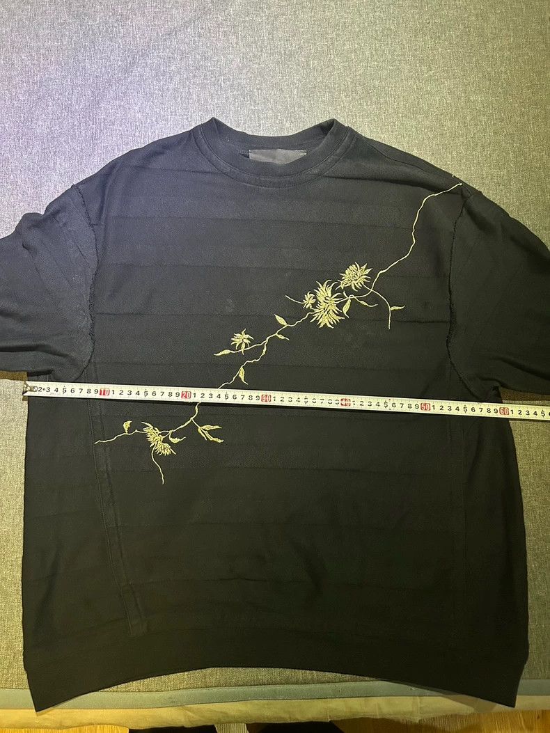 Haider Ackermann Haider Ackermann Black Floral Embroidered Sweatshirt Size US XS / EU 42 / 0 - 3 Thumbnail