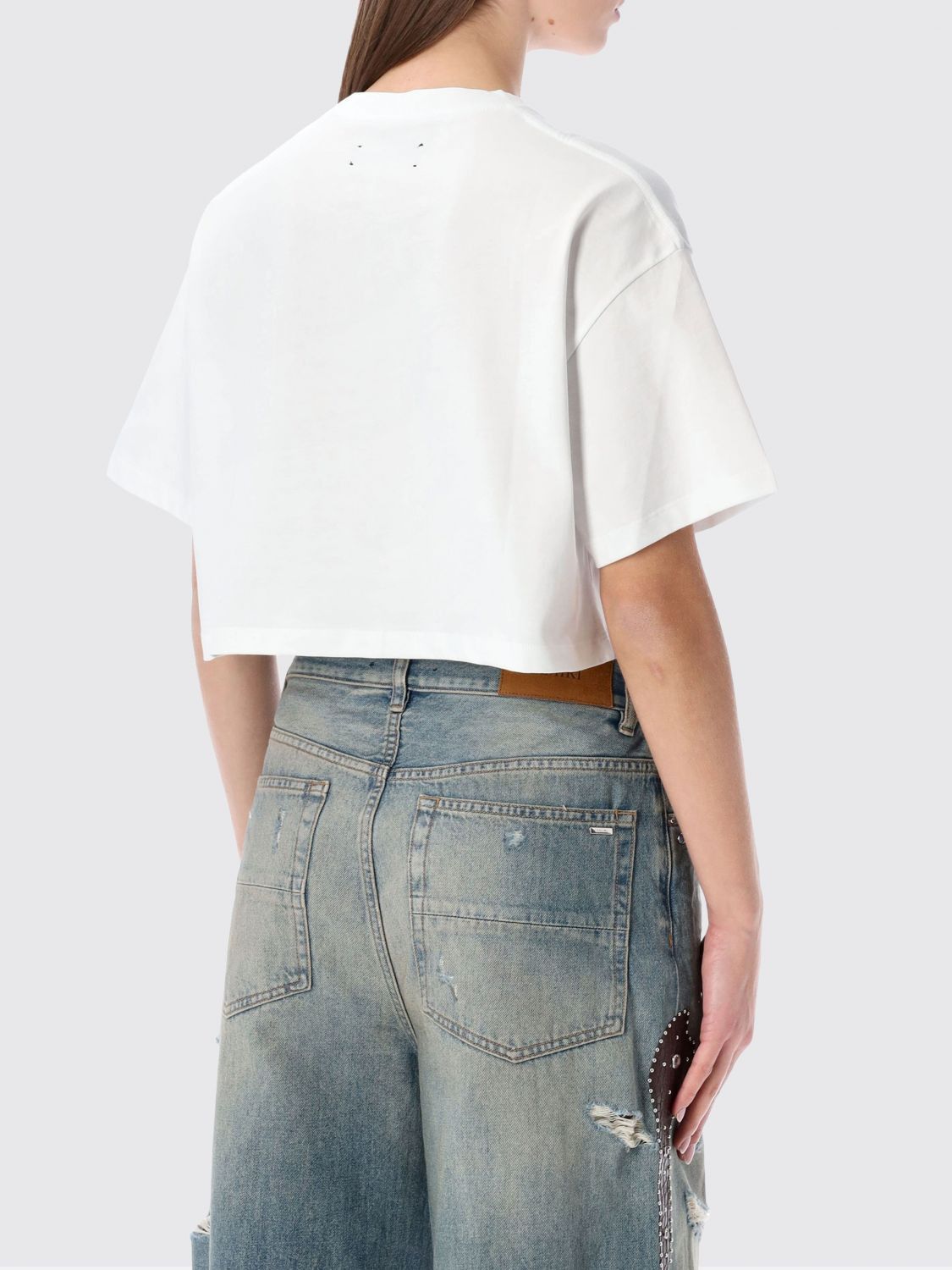 Amiri Amiri T-Shirt Woman White Size S / US 4 / IT 40 - 2 Thumbnail