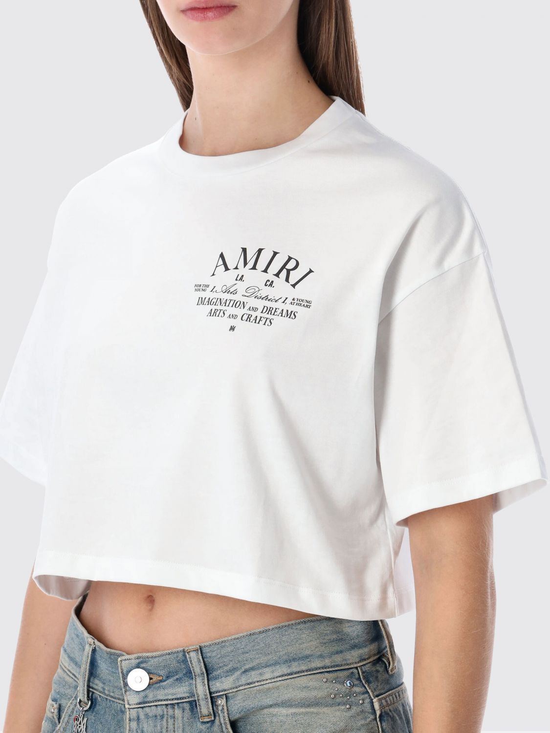 Amiri Amiri T-Shirt Woman White Size S / US 4 / IT 40 - 3 Thumbnail