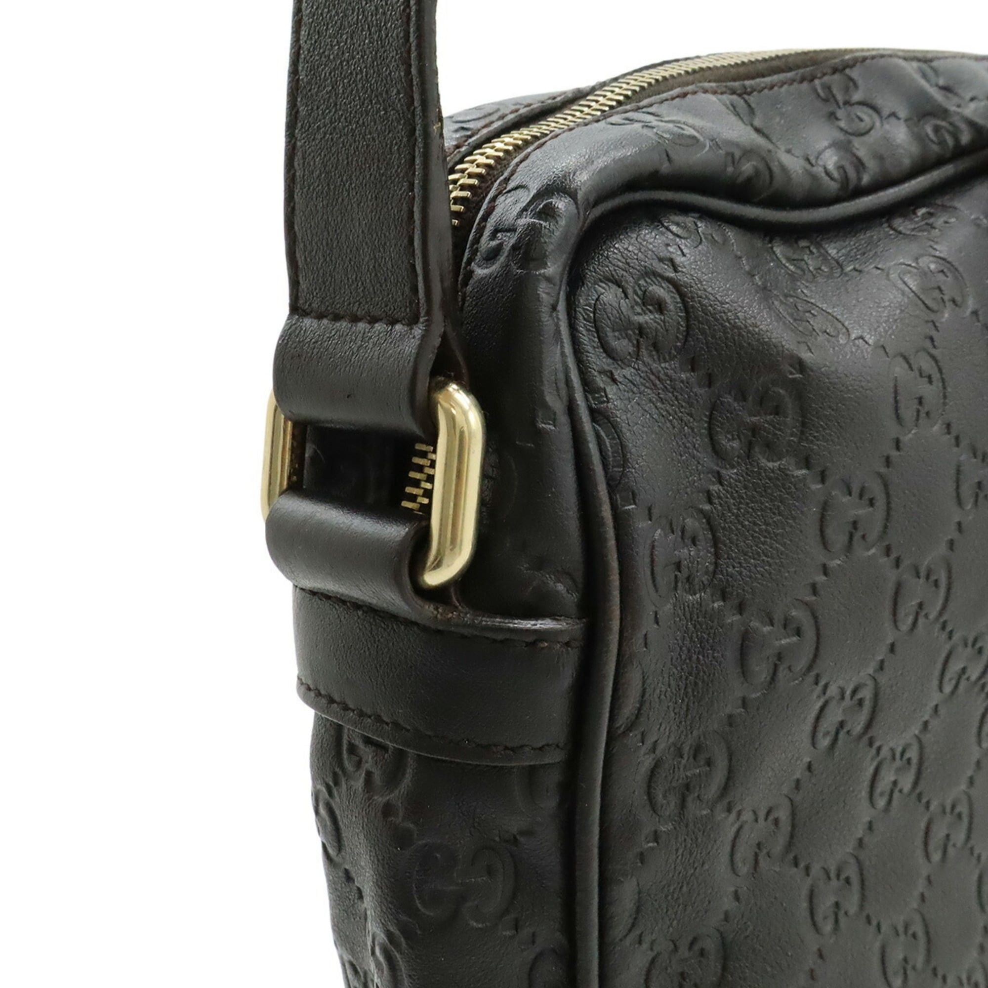 Gucci GUCCI Guccissima Shoulder Bag Leather Dark Brown 201448 Size ONE SIZE - 5 Thumbnail