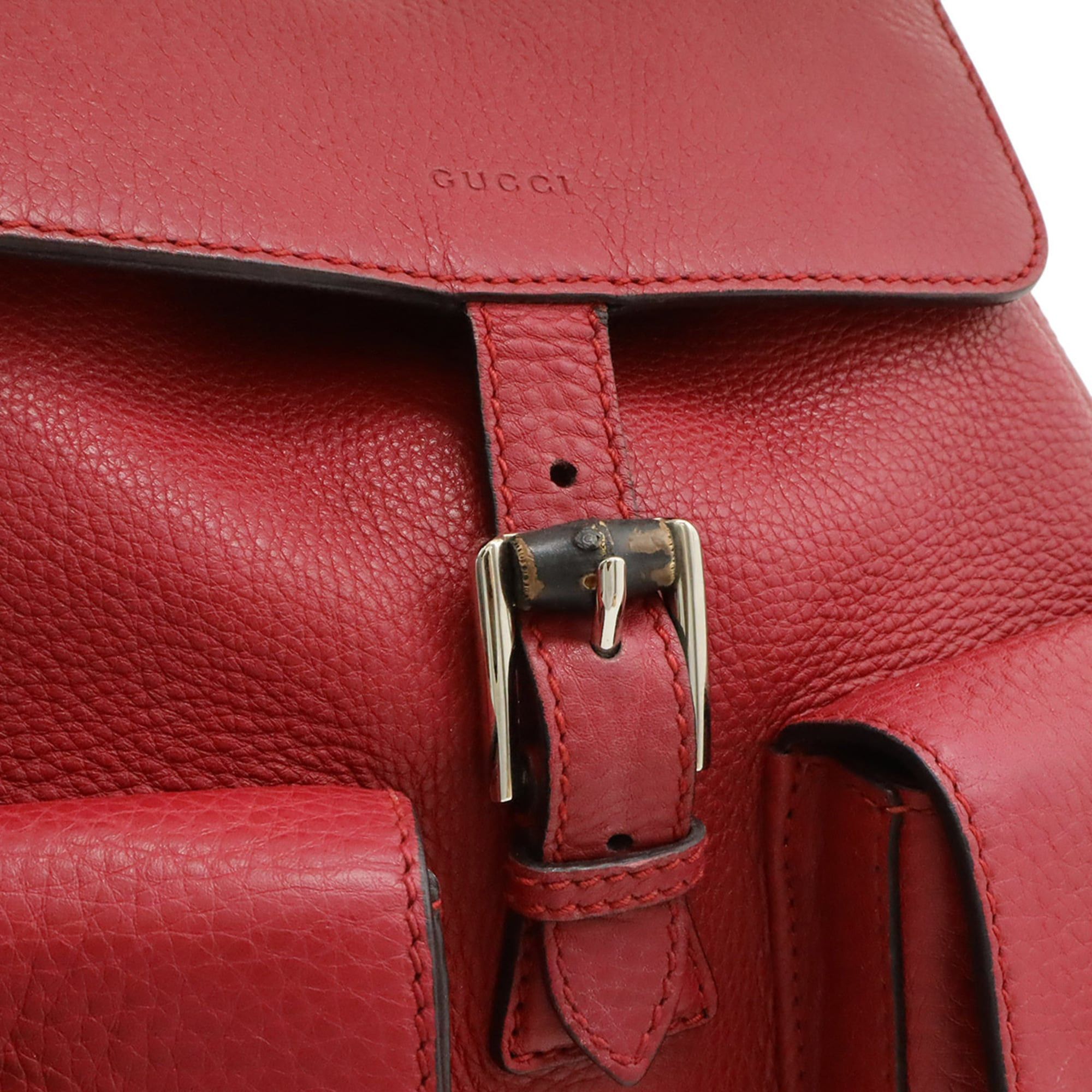 Gucci GUCCI Bamboo Backpack, Shoulder Bag with Tassel, Leather, Fuchsia Pink, 370833 Size ONE SIZE - 9 Thumbnail