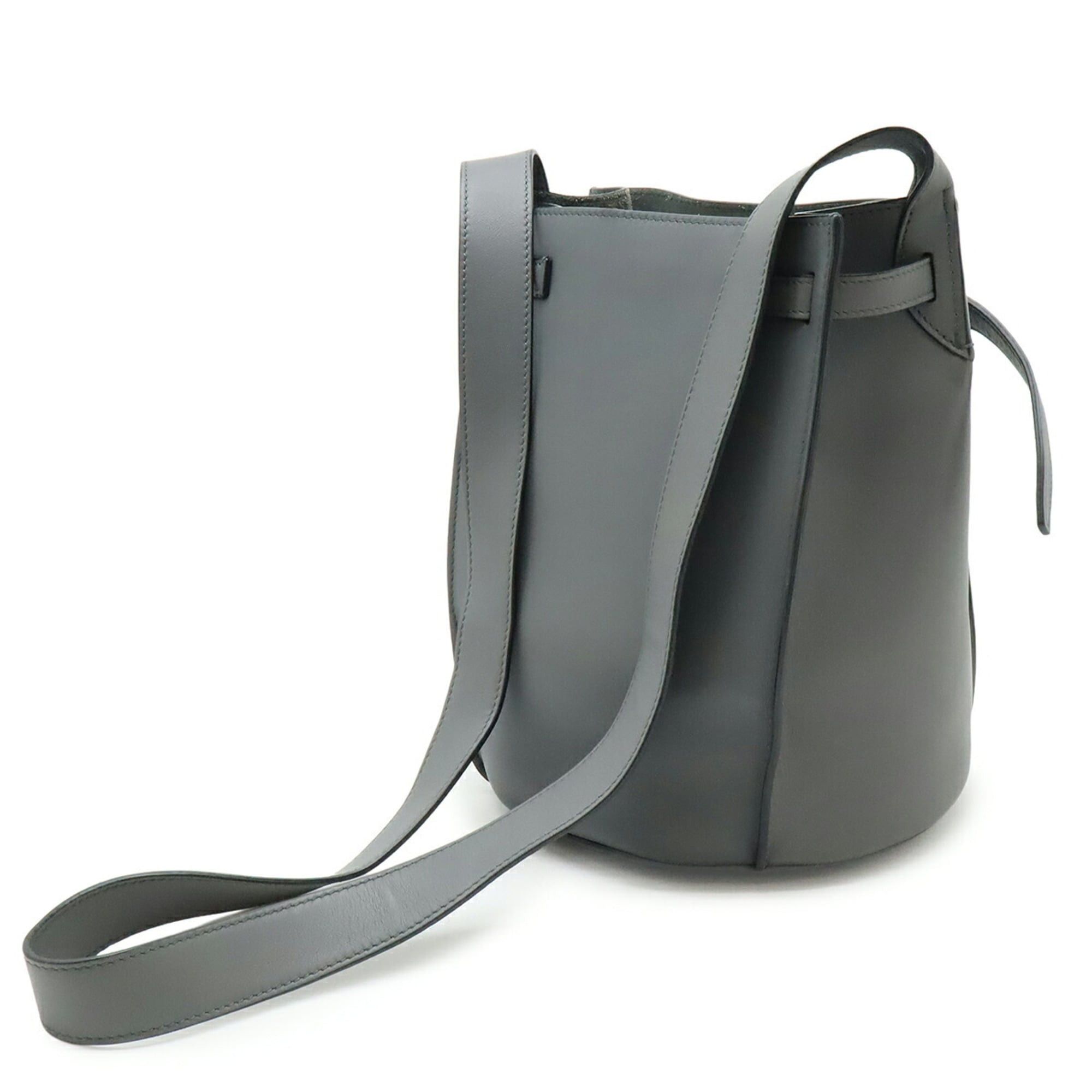 Celine CELINE Big Bucket Shoulder Bag, Calfskin Leather, Gray, 183343 Size ONE SIZE - 3 Thumbnail