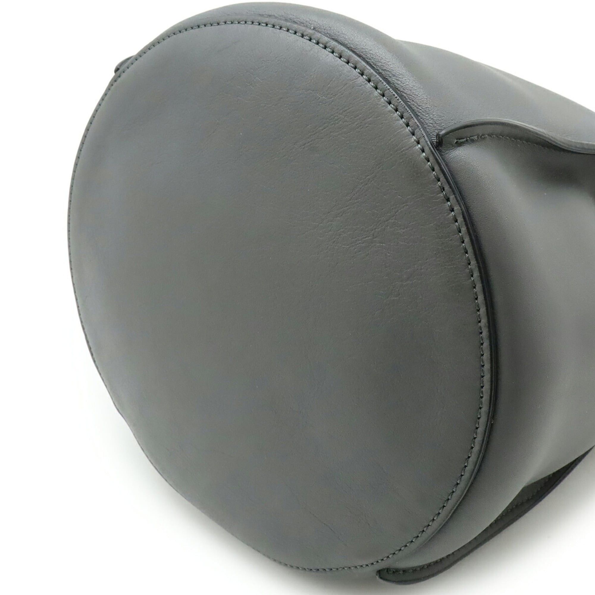 Celine CELINE Big Bucket Shoulder Bag, Calfskin Leather, Gray, 183343 Size ONE SIZE - 4 Thumbnail