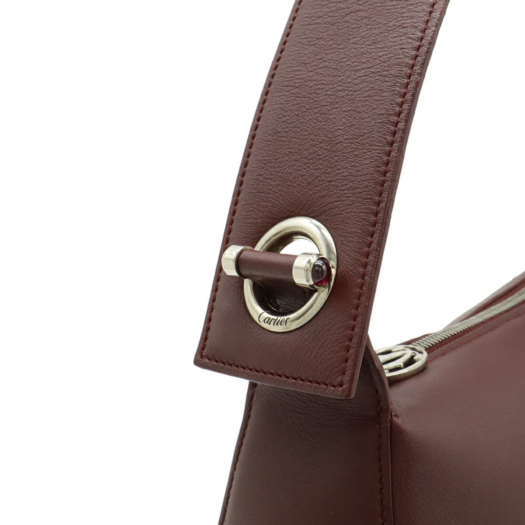 Cartier Cartier shoulder bag leather burgundy red Size ONE SIZE - 10 Thumbnail