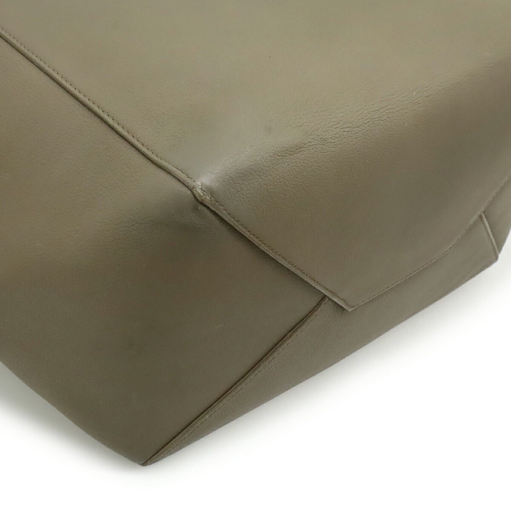 Celine CELINE Cabas Phantom Medium Tote Bag, Large Shoulder Leather, Greige Size ONE SIZE - 4 Thumbnail