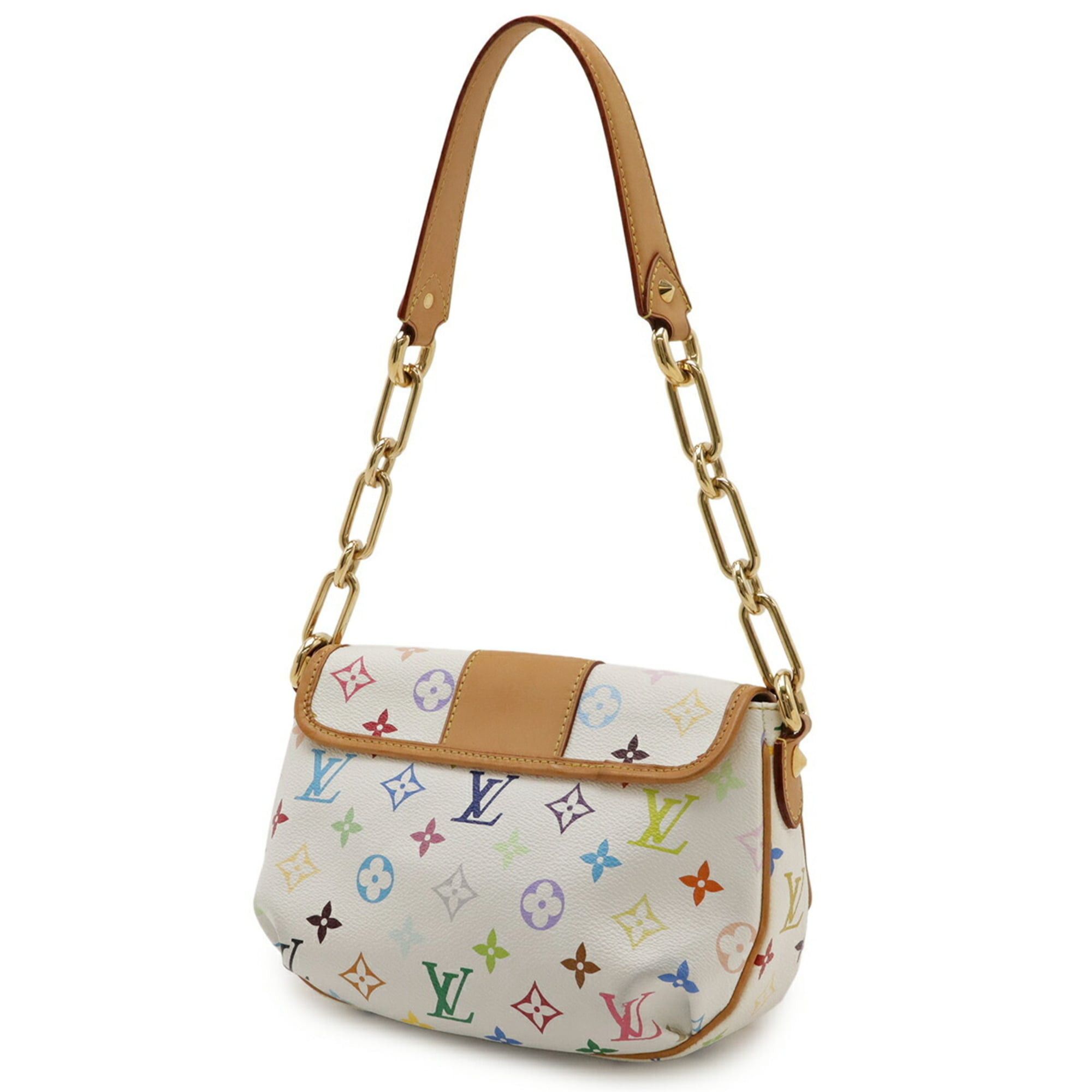 Louis Vuitton LOUIS VUITTON Monogram Multicolore Patty Shoulder Bag, Chain Ribbon, Blanc, White, M40305 Size ONE SIZE - 3 Thumbnail