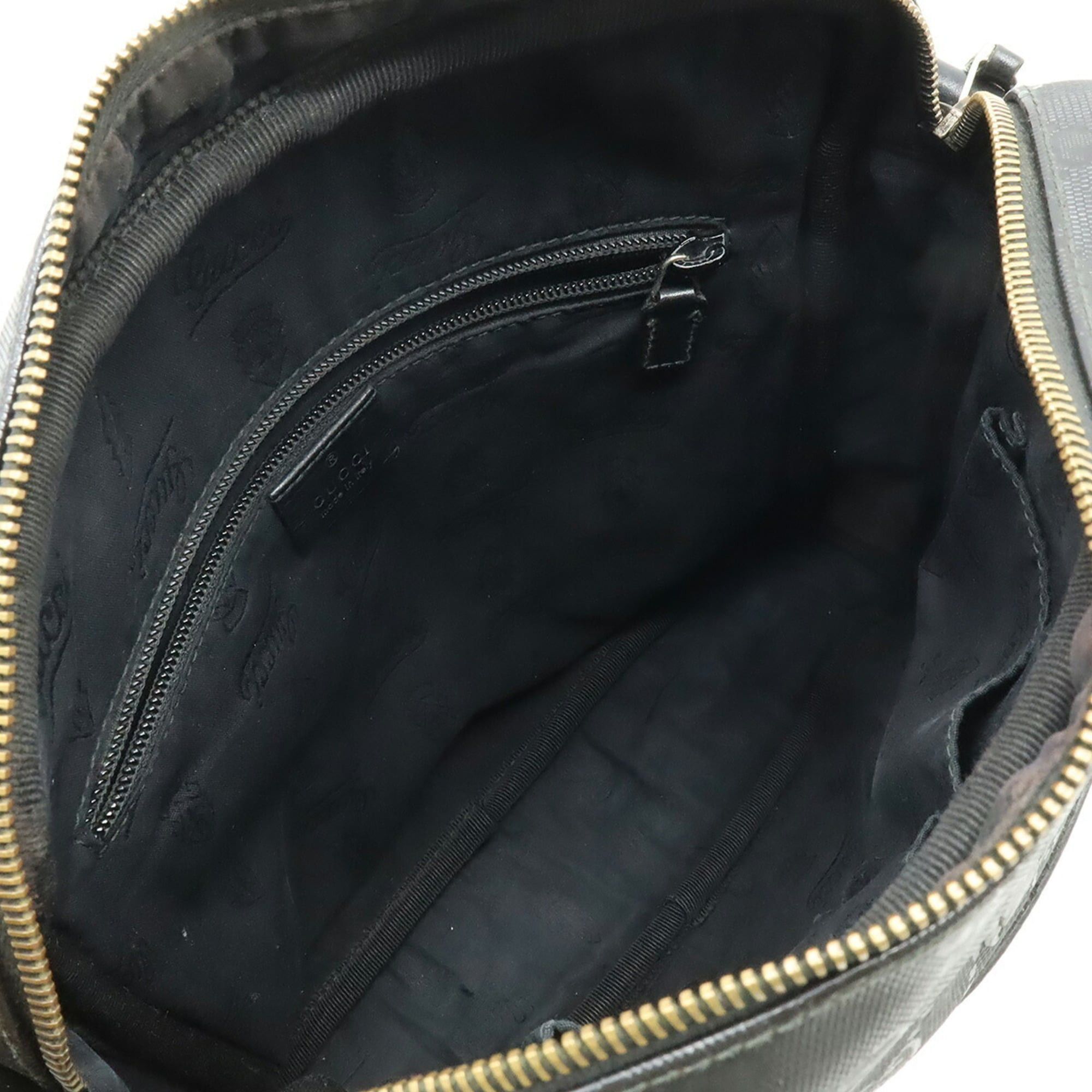 Gucci GUCCI GG Imprime Shoulder Bag Pochette PVC Leather Black 201448 Size ONE SIZE - 8 Thumbnail