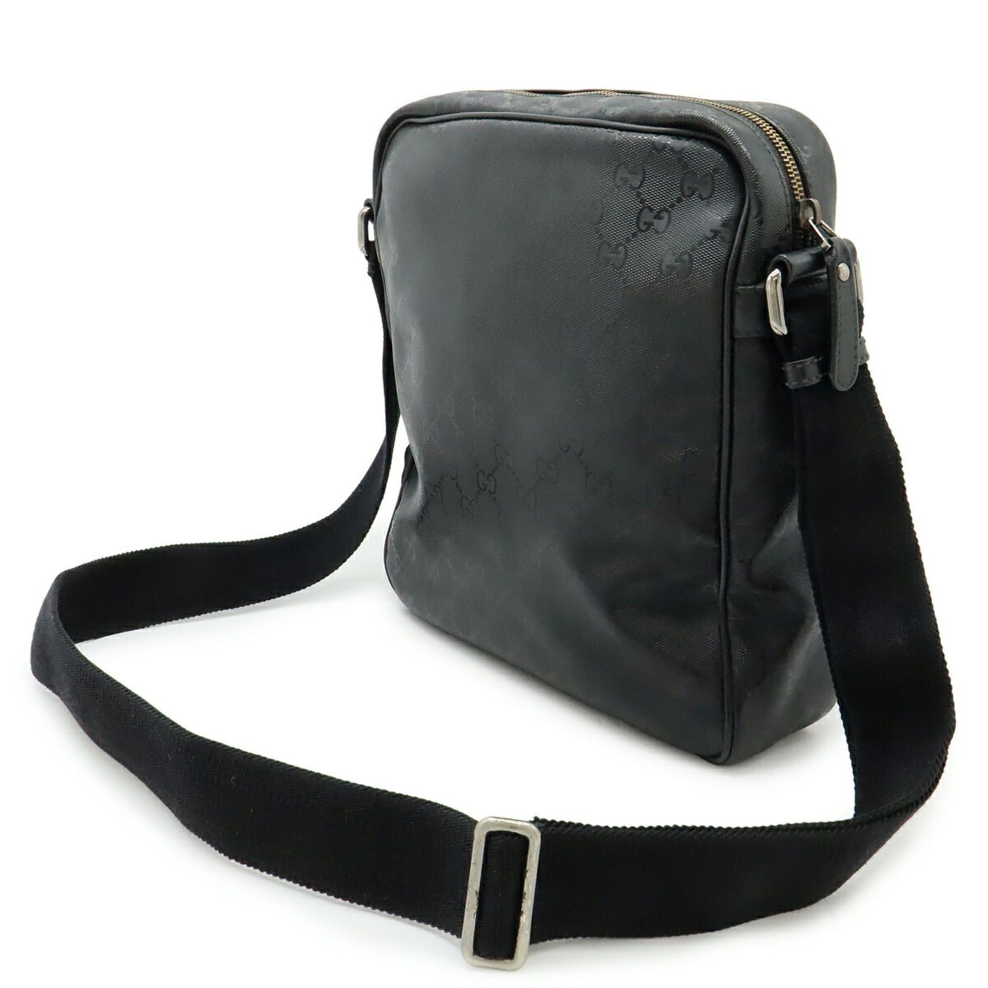 Gucci GUCCI GG Imprime Shoulder Bag Pochette PVC Leather Black 201448 Size ONE SIZE - 3 Thumbnail
