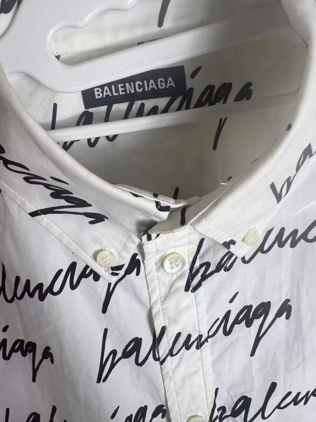 Balenciaga Balenciaga Logo Graffiti Print Shirt Size US M / EU 48-50 / 2 - 4 Thumbnail