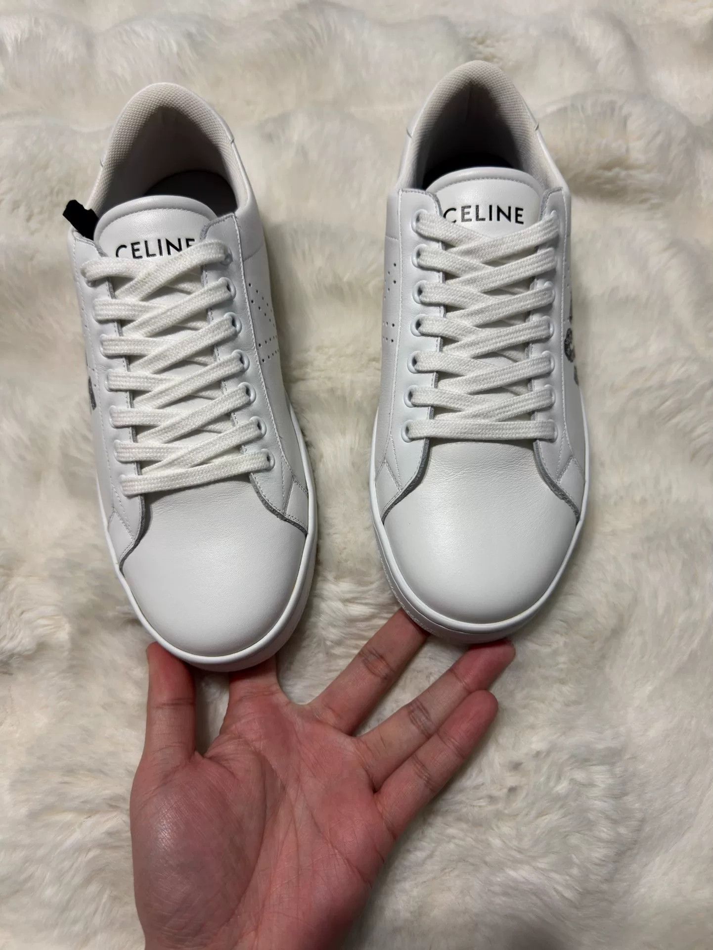 Celine celine classic white sneakers with logo Size US 8 / EU 41 - 5 Thumbnail
