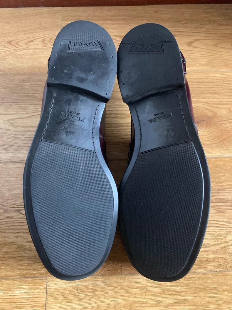 Prada Prada Burgundy Leather Formal Shoes Size US 8.5 / EU 41-42 - 6 Thumbnail