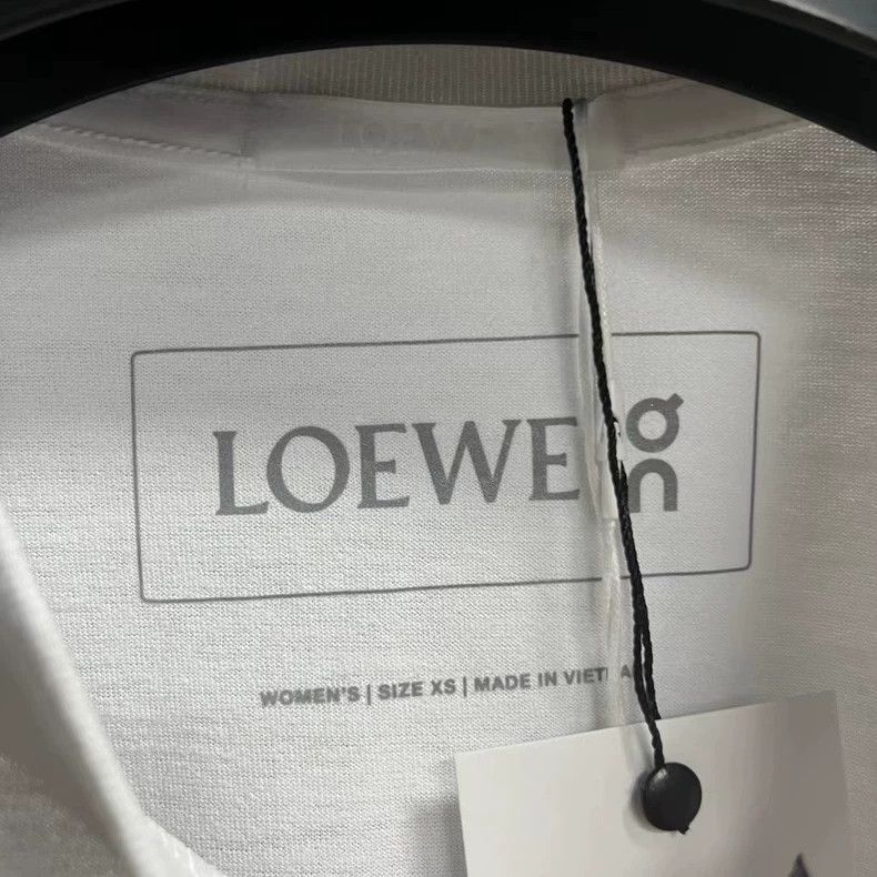 Loewe Loewe 24 White Textured Print T-shirt Size US XS / EU 42 / 0 - 3 Thumbnail