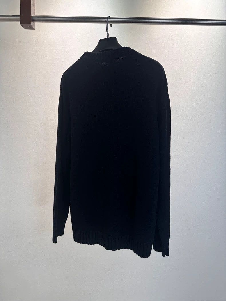 Loewe LOEWE Black Crewneck Embroidered Sweater Size US L / EU 52-54 / 3 - 2 Thumbnail