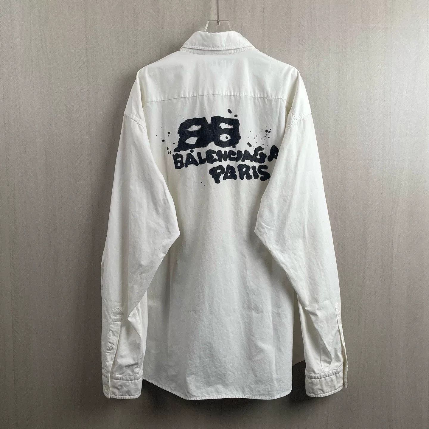 Balenciaga Balenciaga White Ink Letter Shirt Size US S / EU 44-46 / 1 - 3 Thumbnail