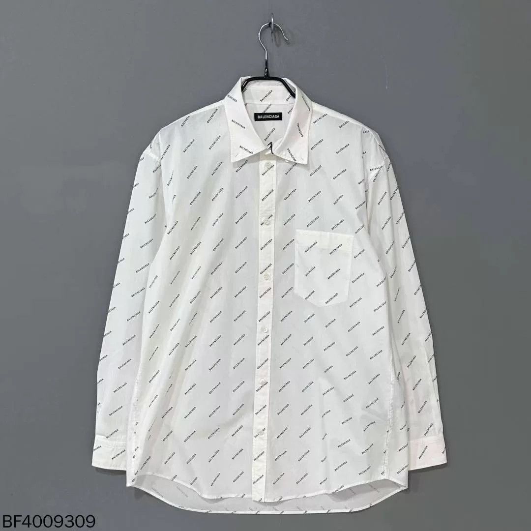 Balenciaga Balenciaga Logo Print White Shirt Size US XS / EU 42 / 0 - 2 Thumbnail