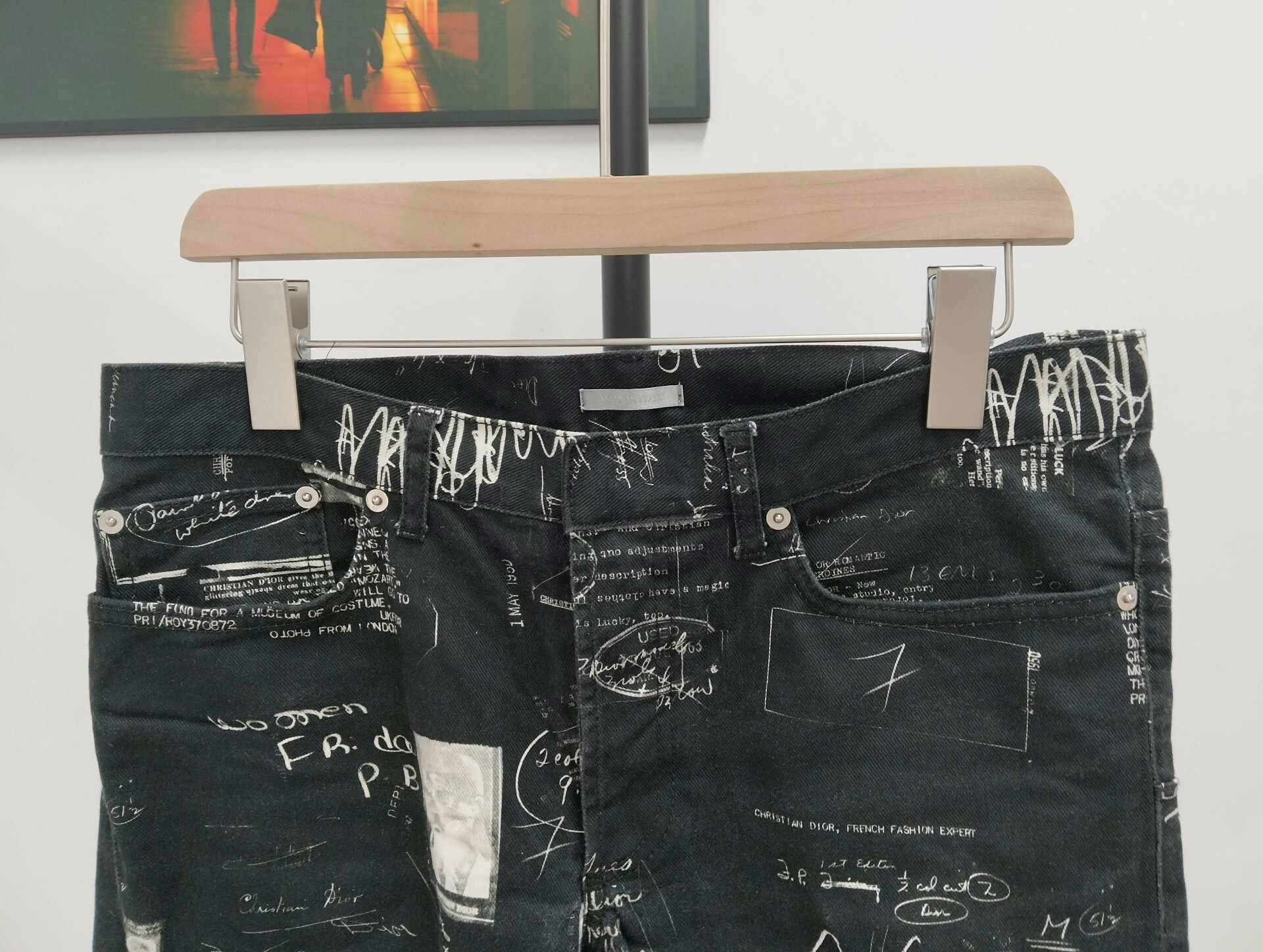 Dior Dior Men's Runway Newspaper Jeans Size US 31 - 3 Thumbnail