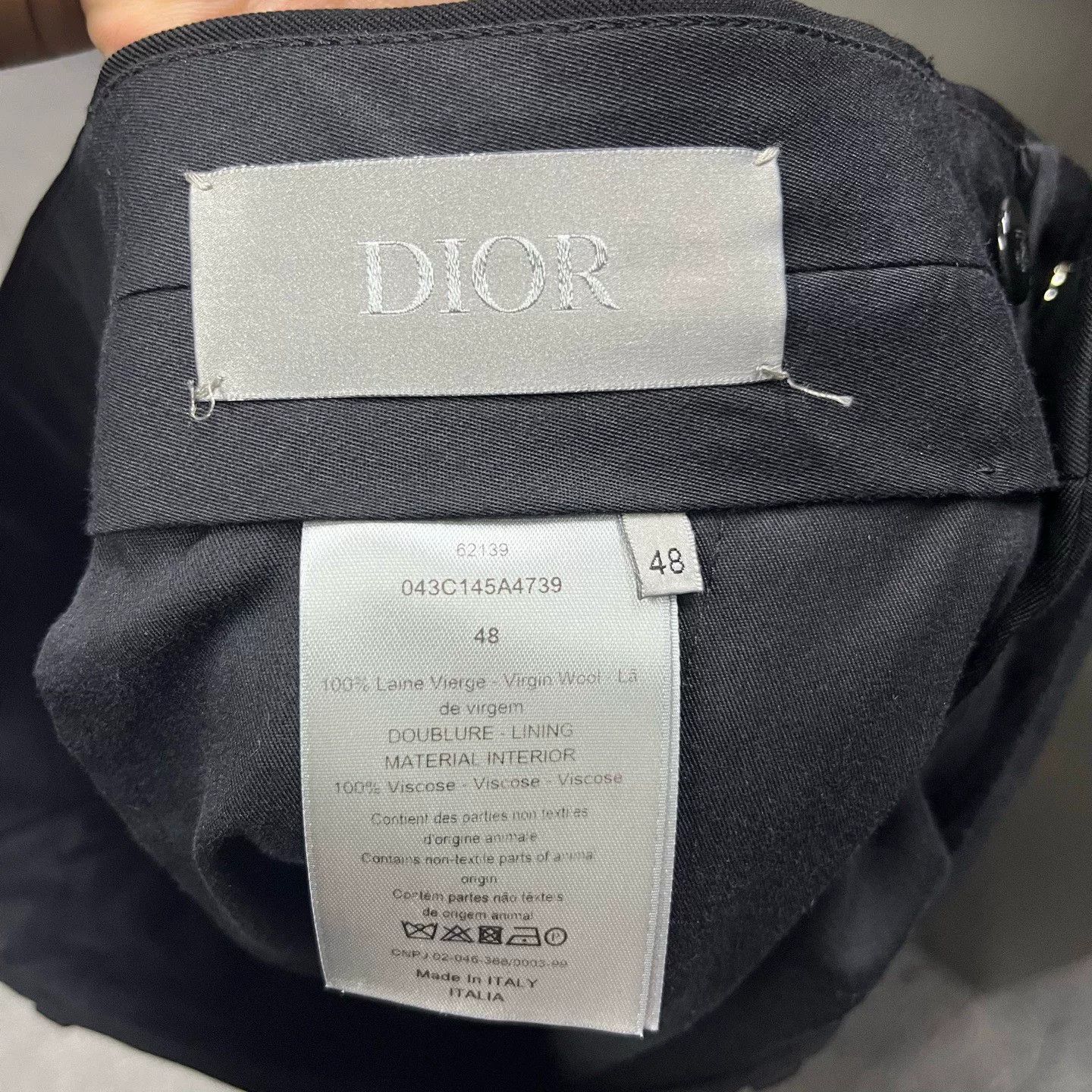 Dior Dior Black High-Waist Pleated Trousers Size US 30 / EU 46 - 2 Thumbnail