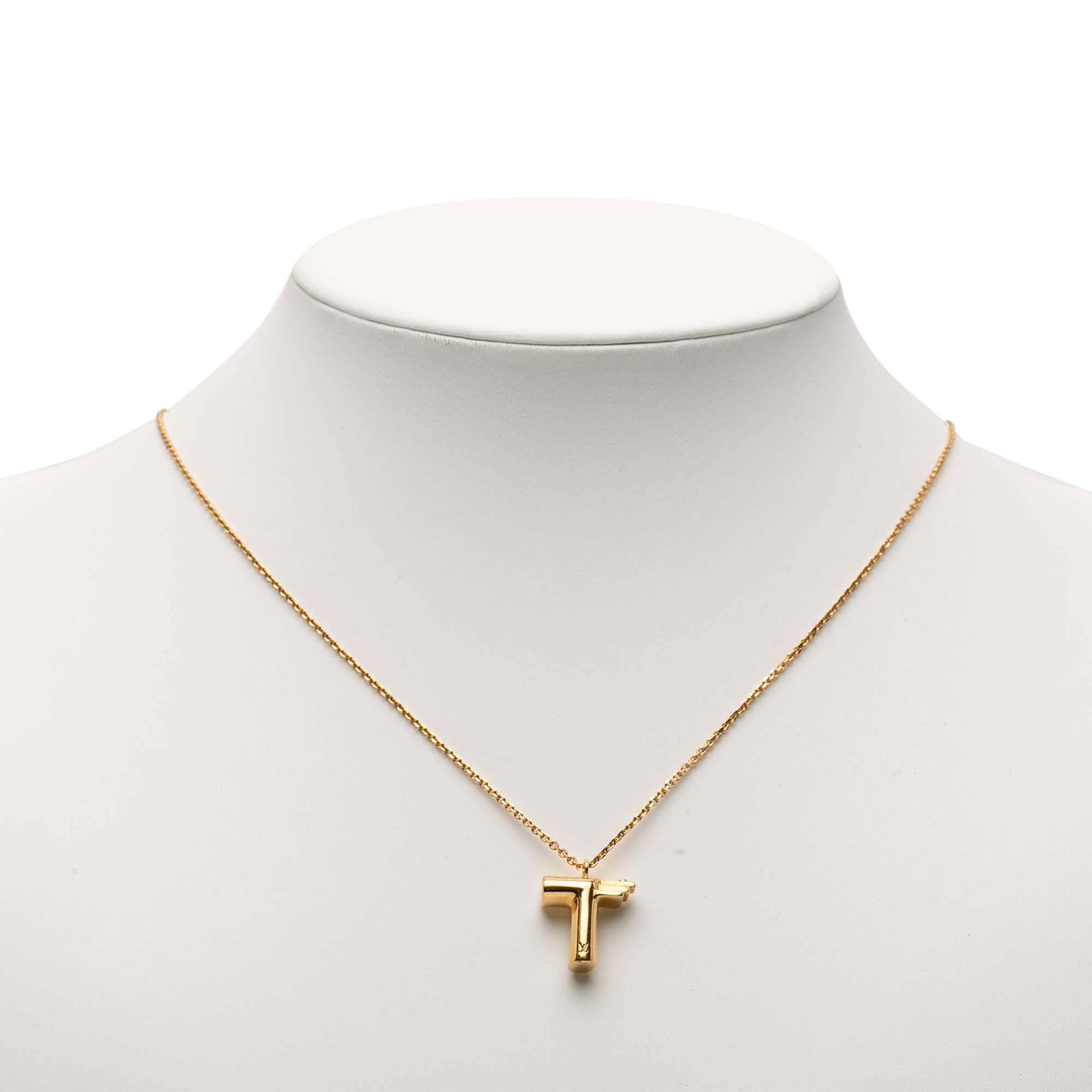 Louis Vuitton Louis Vuitton Gold Plated LV and Me Letter T Pendant Necklace Size ONE SIZE - 6 Thumbnail