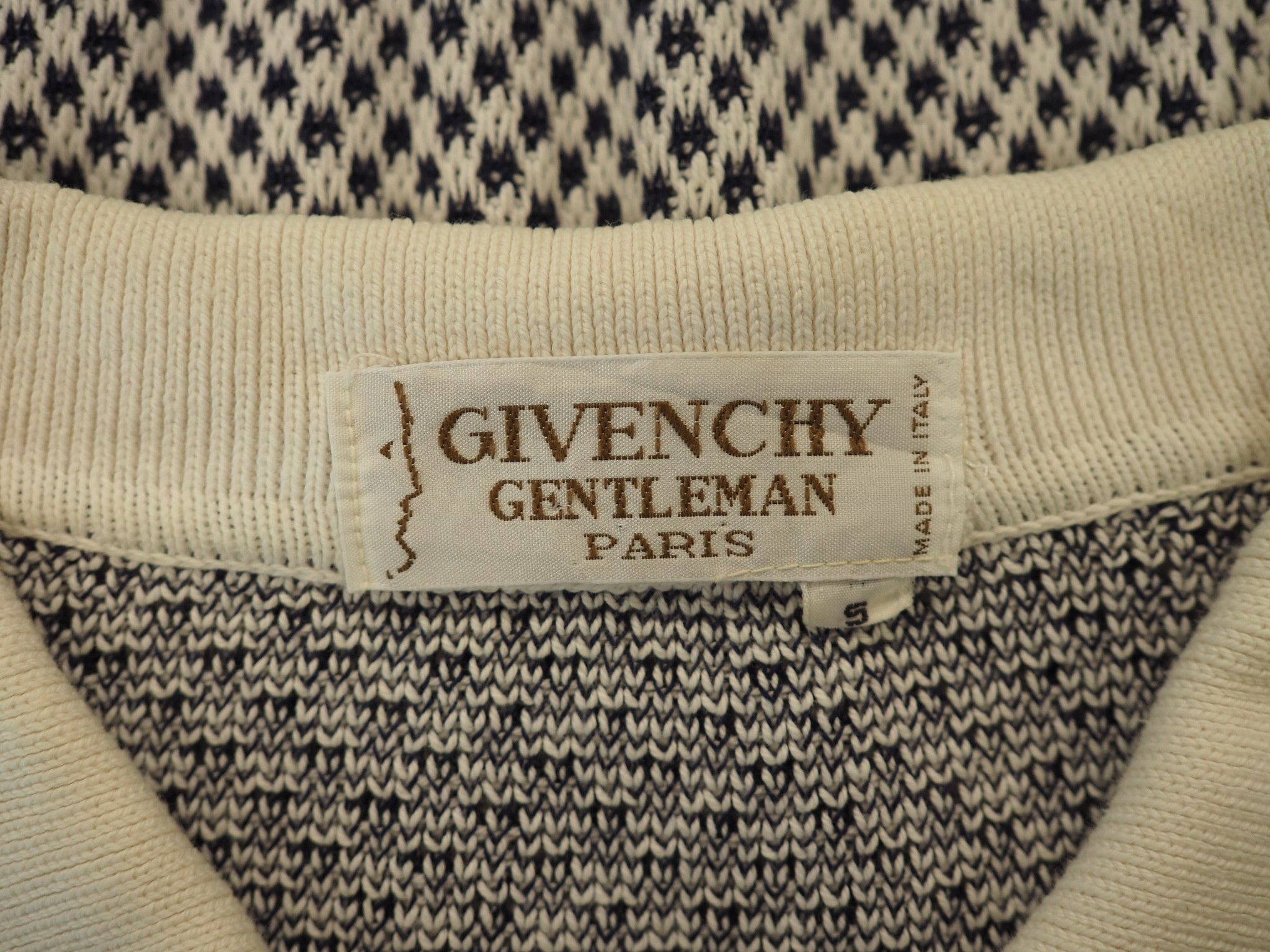 Givenchy Rare Vintage Givenchy Navy White Knit Polo Top Size US S / EU 44-46 / 1 - 6 Thumbnail