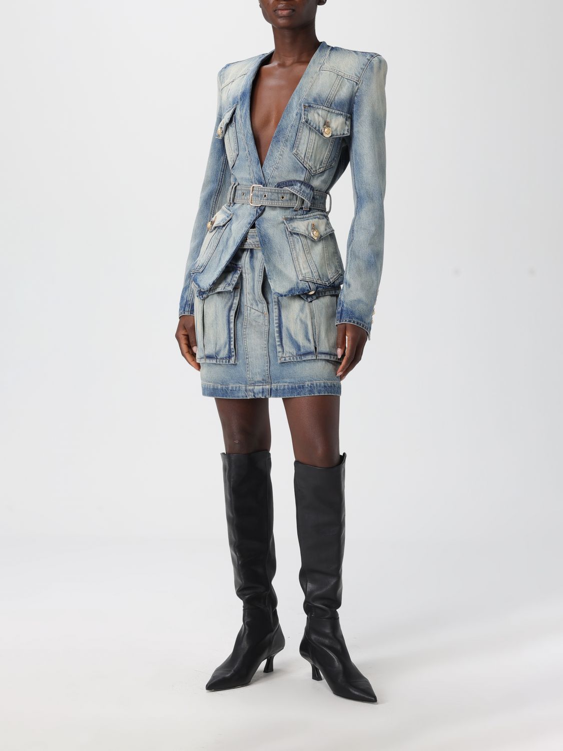 Balmain Balmain Skirt Woman Blue Size 26" / US 2 / IT 38 - 2 Thumbnail