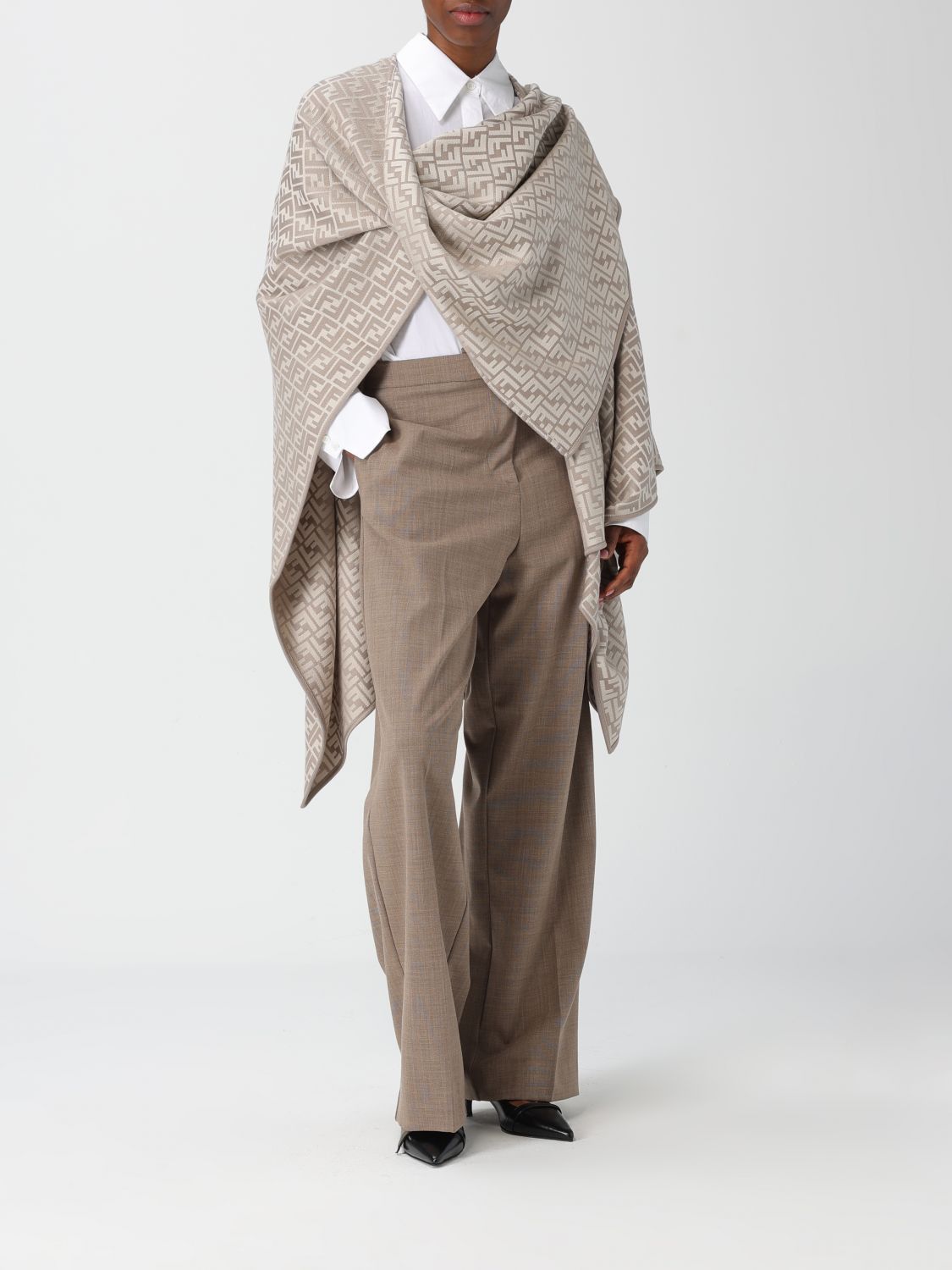Fendi Fendi Scarf Woman Grey Size ONE SIZE - 2 Thumbnail